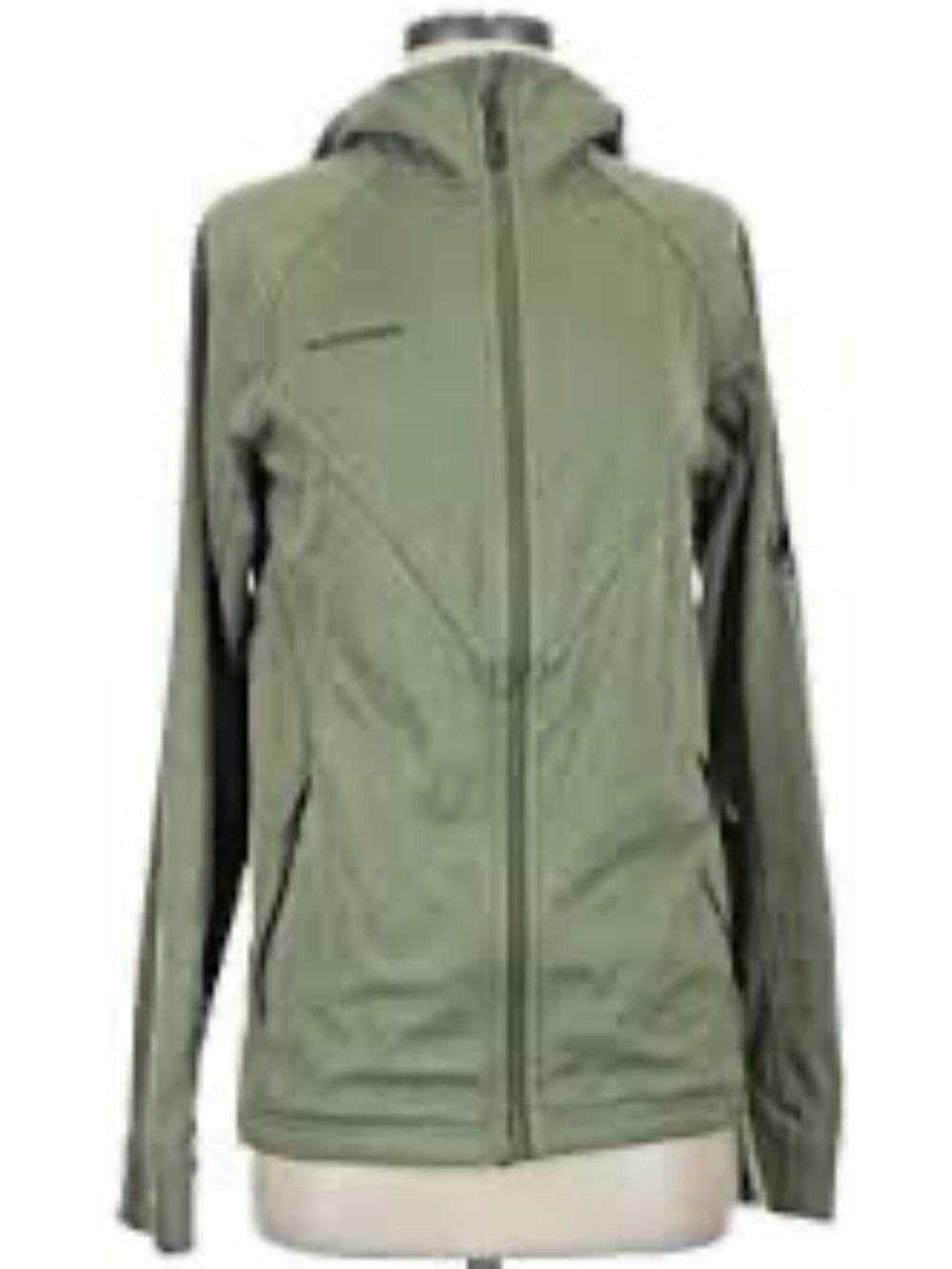 MAMMUT Polartec Microgrid Outdoor Athletic Thermal Full Zip Hoodie Moss Green S